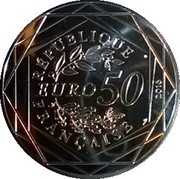 50 Euros The Little Prince's Beautiful Journey Colourised obverse image