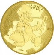 50 Euros Scrooge McDuck DuckTales, gold obverse image