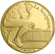 50 Euros Auguste Rodin, France, 2017 reverse image
