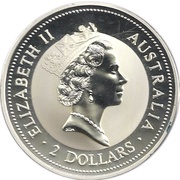 2 Dollars - Elizabeth II 3rd Portrait - Australian Kookaburra obverse image