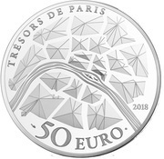 50 Euros Alexandre III Bridge, France, 2018 reverse image