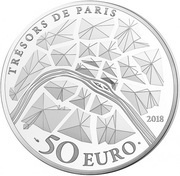 50 Euros The Gates of the Château De Versailles, France, 2018 reverse image