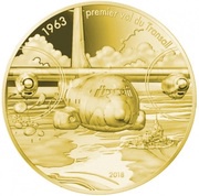 50 Euros Transall, gold, France, 2018 reverse image
