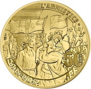 50 Euros L'Armistice 1918-2018, France, 2018 reverse image