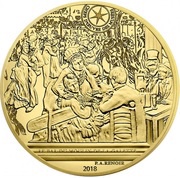 50 Euros Bal du moulin de la Galette, France, 2018 reverse image