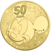 50 Euros Donald and Daisy, France, 2018 reverse image