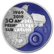 50 Euros First Step on the Moon, France, 2019 reverse image