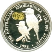 2 Dollars - Elizabeth II 3rd Portrait - Australian Kookaburra, Australia, 1998 reverse image