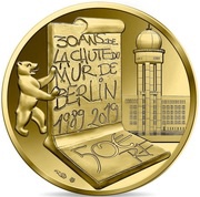 50 Euros Berlin Wall obverse image