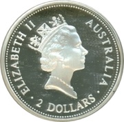 2 Dollars - Elizabeth II 3rd Portrait - Australian Kookaburra obverse image