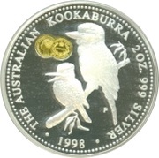 2 Dollars - Elizabeth II 3rd Portrait - Australian Kookaburra, Australia, 1998 reverse image