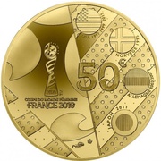 50 Euros FIFA Women World Cup: Asia, France, 2019 reverse image