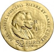 50 Euros Marie Curie obverse image