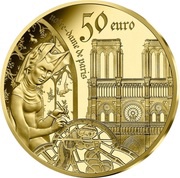 50 Euros Gothic architecture, France, 2020 reverse image
