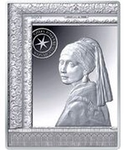 50 Euros Girl with a Pearl Earring, silver, France, 2021 reverse image