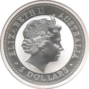 2 Dollars - Elizabeth II 4th Portrait - Australian Kookaburra obverse image