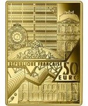 50 Euros Girl with a Pearl Earring, gold obverse image