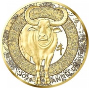 50 Euros Year of the buffalo, France, 2021 reverse image