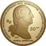 50 Euros Washington in Boston obverse image