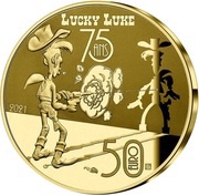 50 Euros Lucky Luke, France, 2021 reverse image