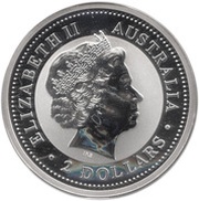 2 Dollars - Elizabeth II 4th Portrait - Australian Kookaburra obverse image
