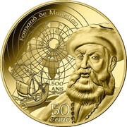 50 Euros Magellan et Art Manuelin, France, 2021 reverse image