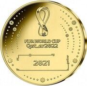 50 Euros FIFA World Cup of Football 2022, France, 2021 reverse image