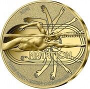 50 Euros JO 2024 Paris - Natation, France, 2021 reverse image