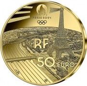50 Euros JO 2024 Paris - Tennis obverse image