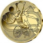 50 Euros JO 2024 Paris - Tennis, France, 2021 reverse image