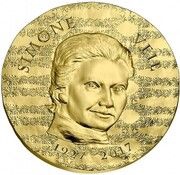 50 Euros Simone Veil, France, 2021 reverse image