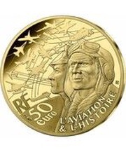 50 Euros North American P-51 Mustang, gold obverse image