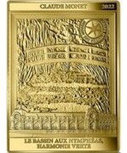 50 Euros Le Bassin aux nymphéas, harmonie verte, France, 2022 reverse image