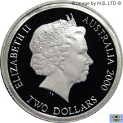 2 Dollars - Elizabeth II 4th Portrait - Masterpieces in Silver - 20th Century Monarchs obverse image