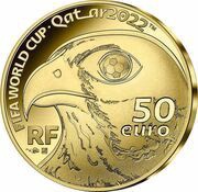 50 Euros 2022 World Football Cup Qatar obverse image