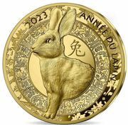 50 Euros Year of the Rabbit, France, 2022 reverse image