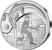 50 euros Lacoste argent, France, 2023 reverse image