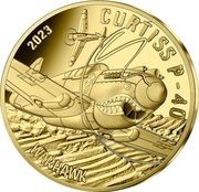 50 Euros Curtiss P-40, France, 2023 reverse image
