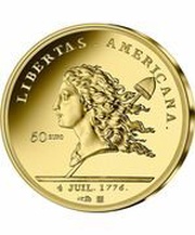 50 Euros Libertas Americana, France, 2023 reverse image