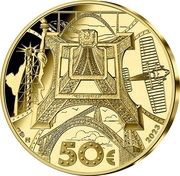 50 Euros Gustave Eiffel, France, 2023 reverse image
