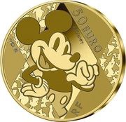 50 Euros Mickey Mouse, gold obverse image