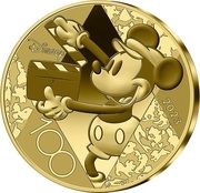 50 Euros Mickey Mouse, gold, France, 2023 reverse image