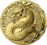 50 Euros Year of the Dragon, France, 2023 reverse image