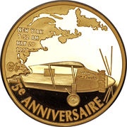 100 Euros Charles Lindbergh, France, 2002 reverse image