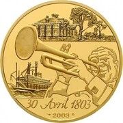 100 Euros Louisiana Purchase, France, 2003 reverse image