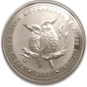 2 Dollars - Elizabeth II 4th Portrait - Australian Kookaburra, Australia, 2000-2001 reverse image
