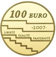 100 Euros Cannes Cinema Festival, France, 2007 reverse image