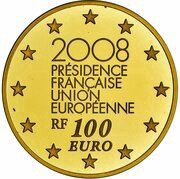 100 Euros French Presidency obverse image