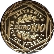 100 Euros La Semeuse, France, 2008-2010 reverse image