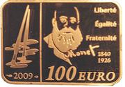 100 Euros Claude Monet, France, 2009 reverse image